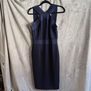 New York & Company Navy Backless Dress